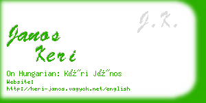 janos keri business card